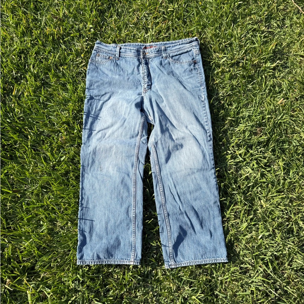 Light blue baggy jeans